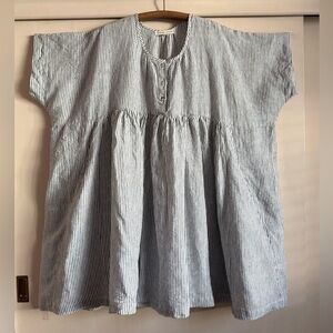 Maiwa Amber Tunic 💘🤩 Linen Top Smock OS Like New M L XL